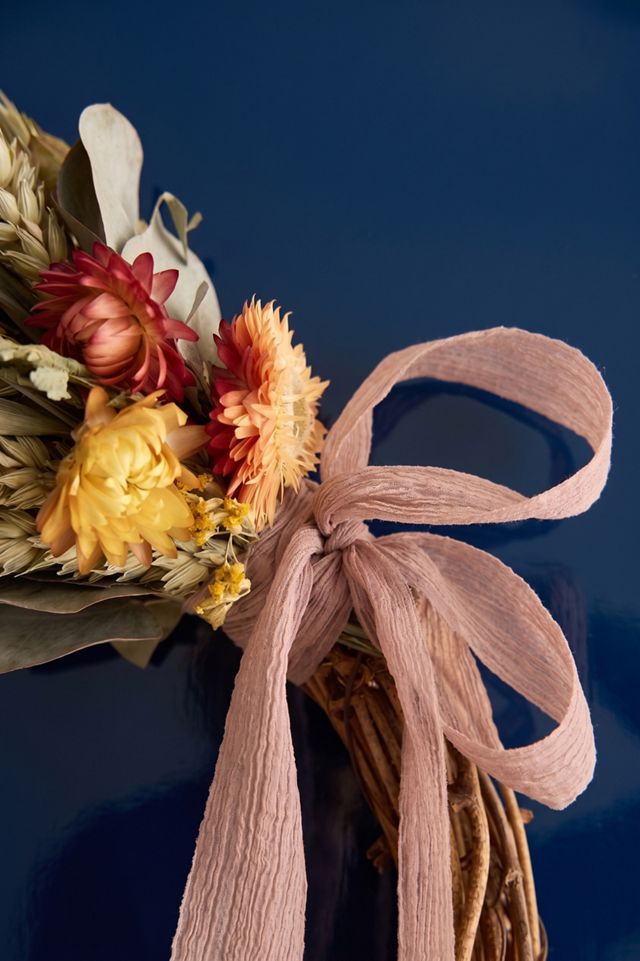 FOREST Flower Studio Hay Moon Dried Floral Wreath #1