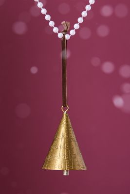 nkuku Decorazione a campana in metallo Manya