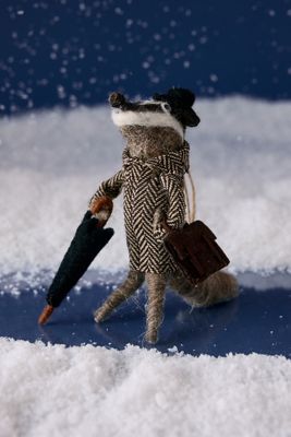 Decoración de Fieltro Bowler Badger