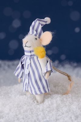 Schlafenszeit-Maus Filzdekoration