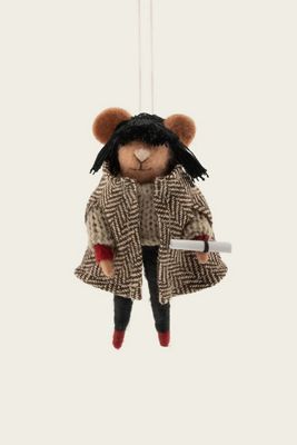 Fringed Mouse Felt Ornament