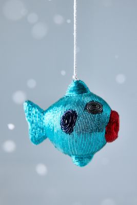 Anna + Nina Shimmering Rainbow Fish Ornament