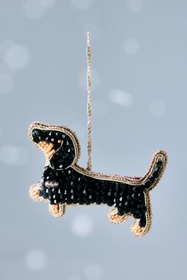 Ornamento Bassotto con Perline Anna + Nina