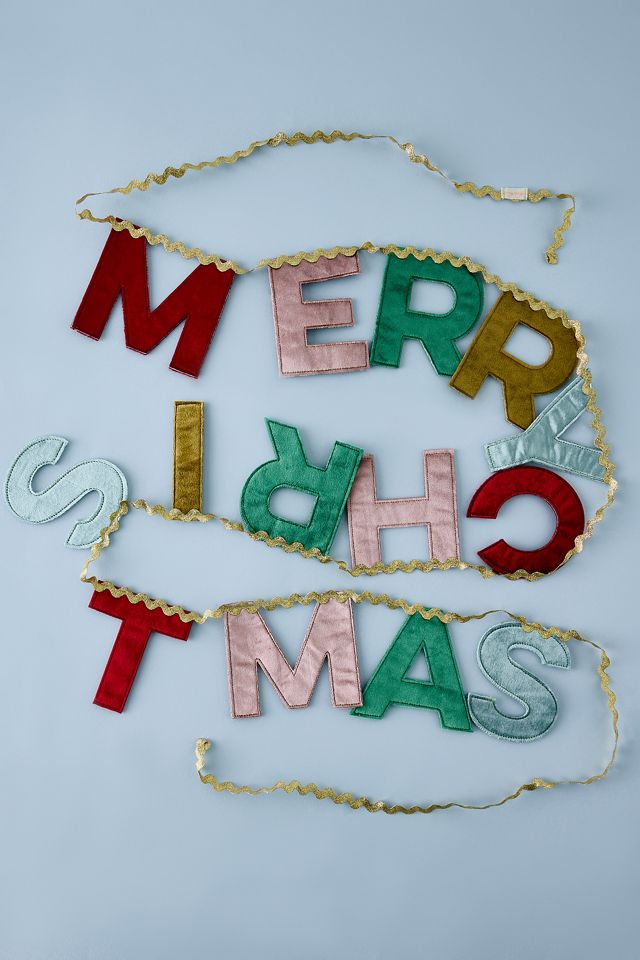 Ghirlanda a Pennant in Velluto Merry Christmas Meri Meri #2