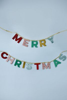 Ghirlanda a Pennant in Velluto Merry Christmas Meri Meri