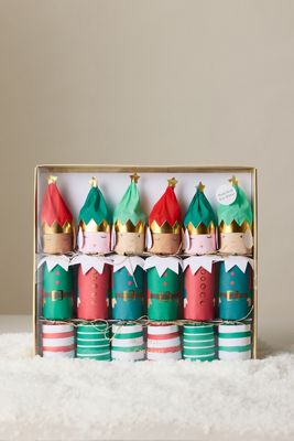 Meri Meri Cracker di Natale Elfo, Confezione da 6