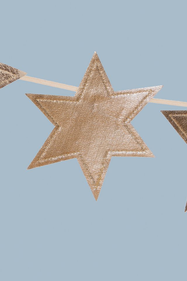 Guirlande de fête en tissu étoile dorée Meri Meri #2