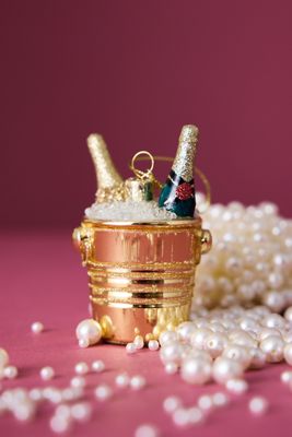 Sektflaschenkühler Glas Ornament