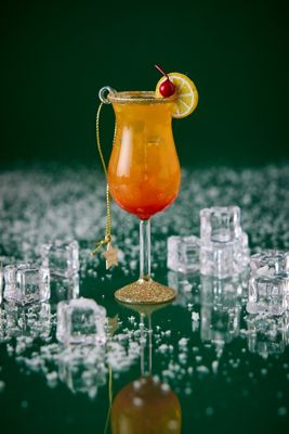 Ornement cocktail Sex on the Beach en verre Vondels