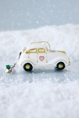 Ornement de voiture de mariage en verre Vondels