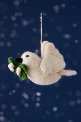 Felt So Good Mistletoe Dove Felt Ornament