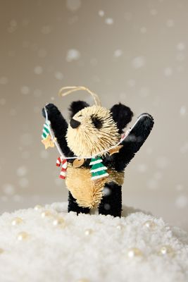 studio THIE Bristle Panda Ornament