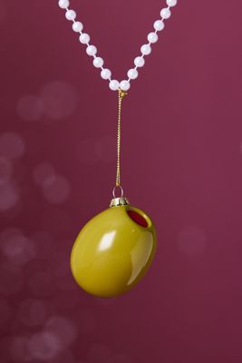 studio THIE Glass Olive Ornament