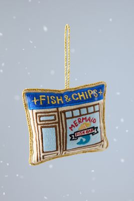 Décoration brodée Fish & Chip Bar