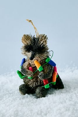 studio THIE Bristle Raccoon Ornament