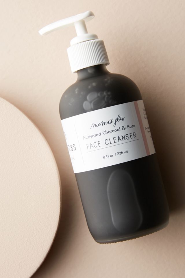 Min-Erbs Mama’s Glow Activated Charcoal & Rose Face Cleanser  