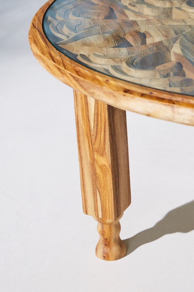 Carved Teak Coffee Table #2