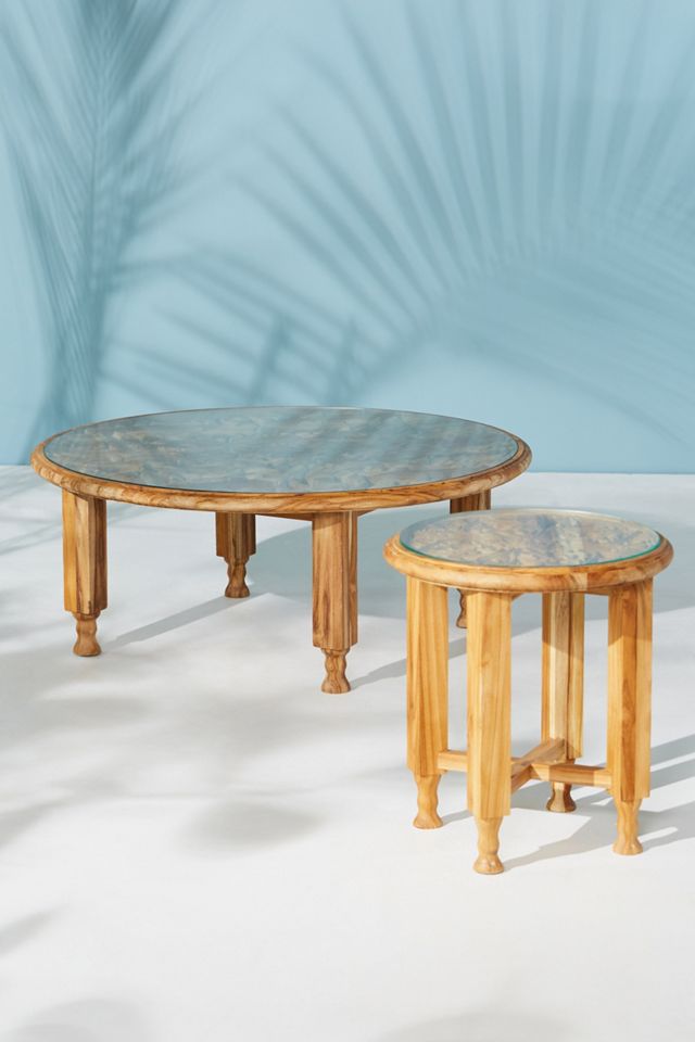 Carved Teak Indoor/Outdoor Side Table #3