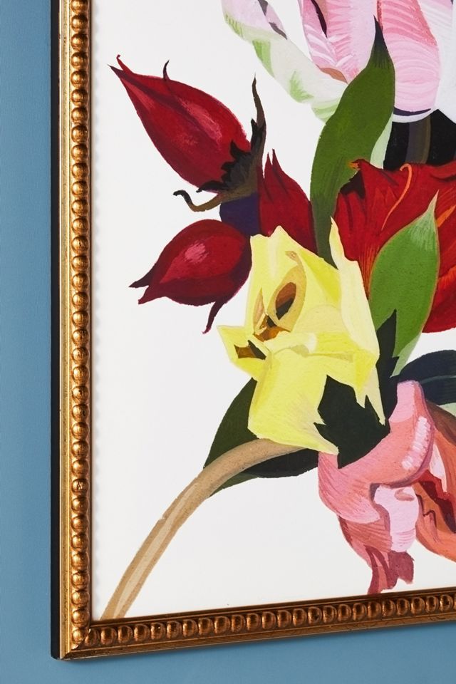 Roses Red Tulips Wall Art #1