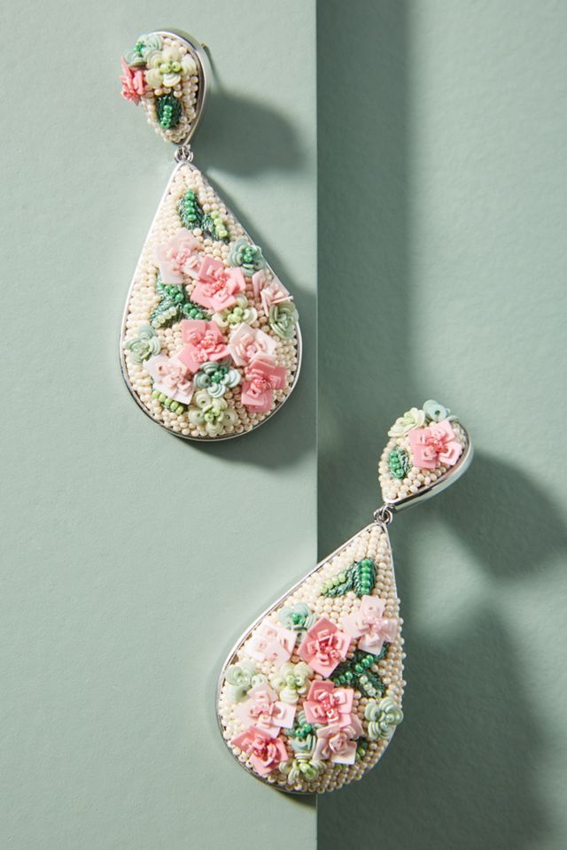 Julia Flower Drop Earrings | Anthropologie