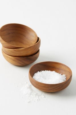 Teak Mini Bowls, Set of 4
