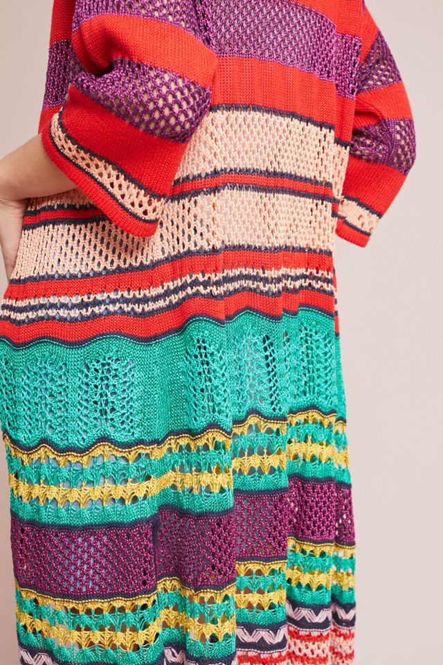 Striped Long Kimono #1
