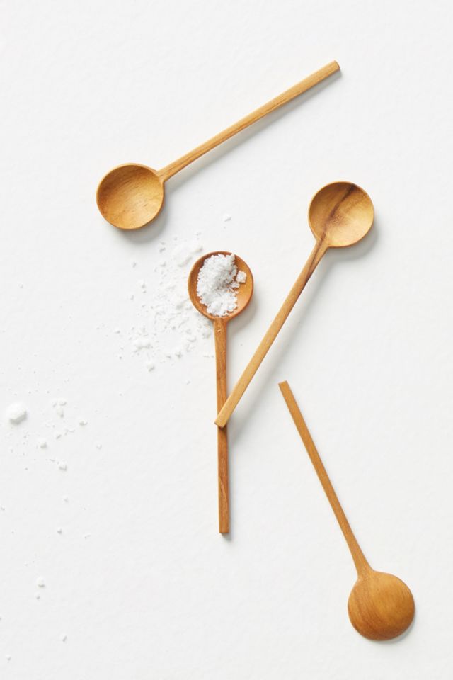 Teak Mini Spoons, Set of 4