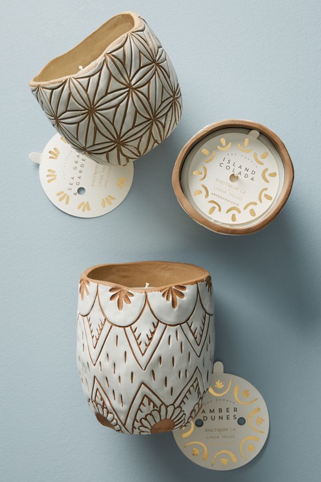 Knotwork LA Etched Ceramic Candle #6