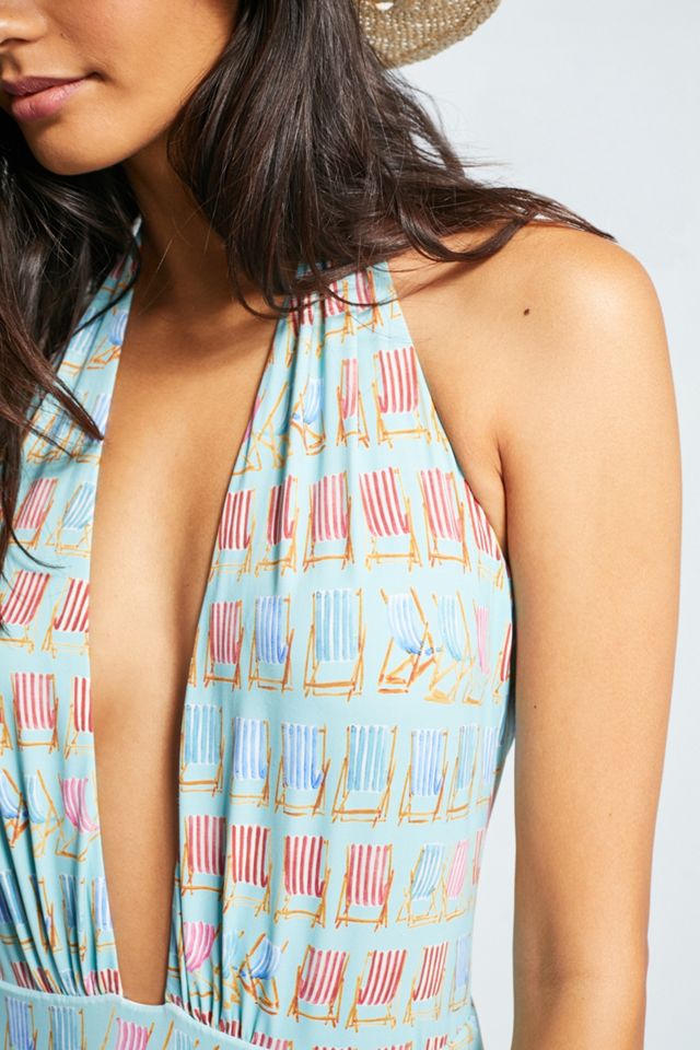 PatBO Beach Chair Plunge One-Piece Swimsuit #1