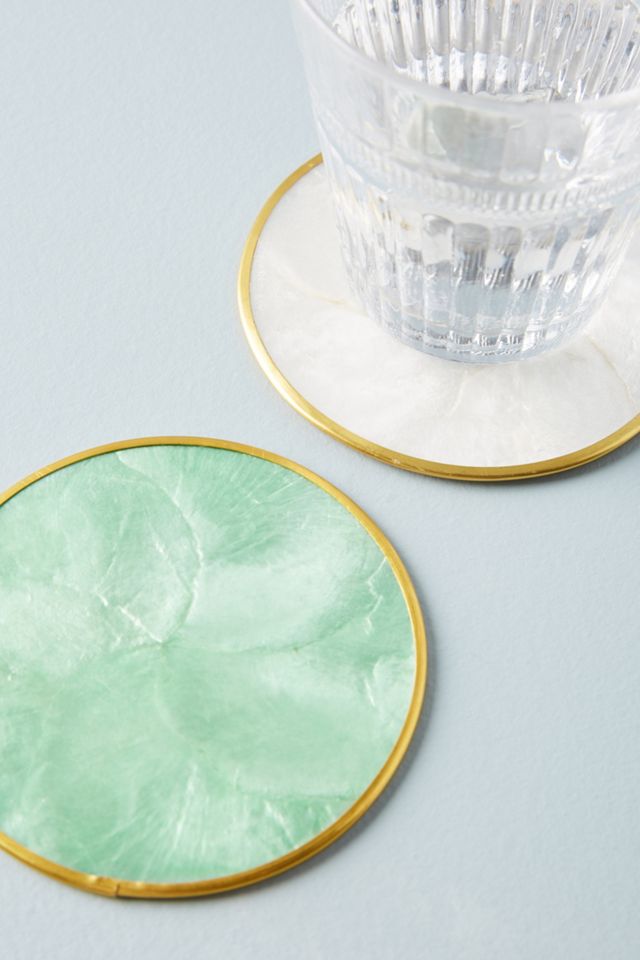 Pearlized Capiz Coaster #2