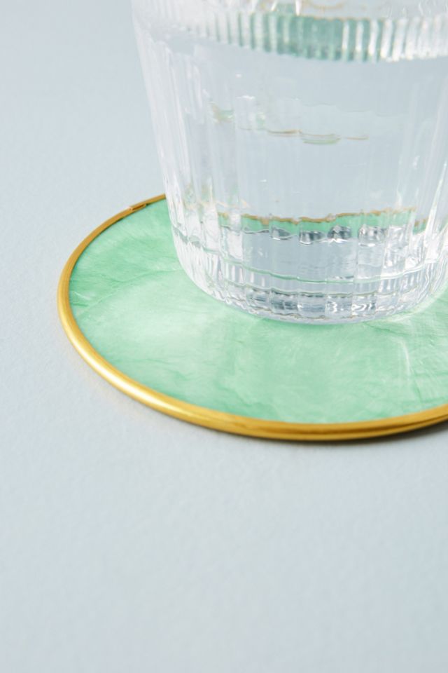 Pearlized Capiz Coaster #1