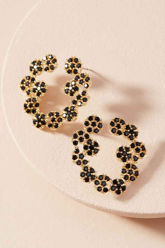 Flora Hooped Post Earrings