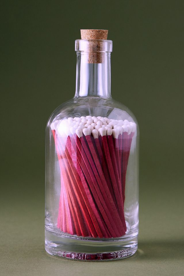 By Anthropologie Safety Matches Glass Bottle  #1