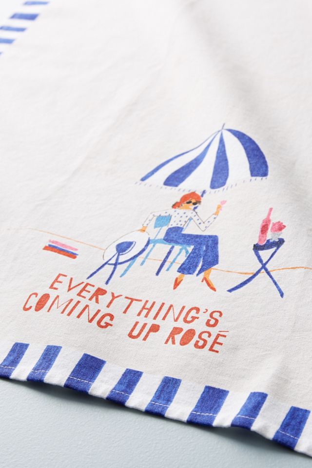 Coming Up Rosé Dish Towel #1