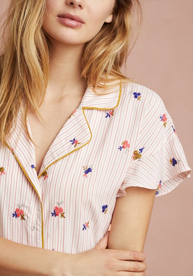 Bouquet Embroidered Sleep Top #1