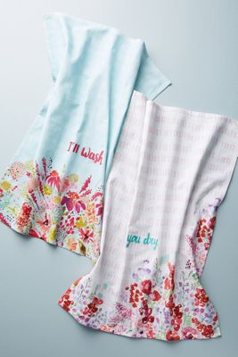 Rebecca Prinn I'll Wash, You Dry Dish Towels, Set of Two