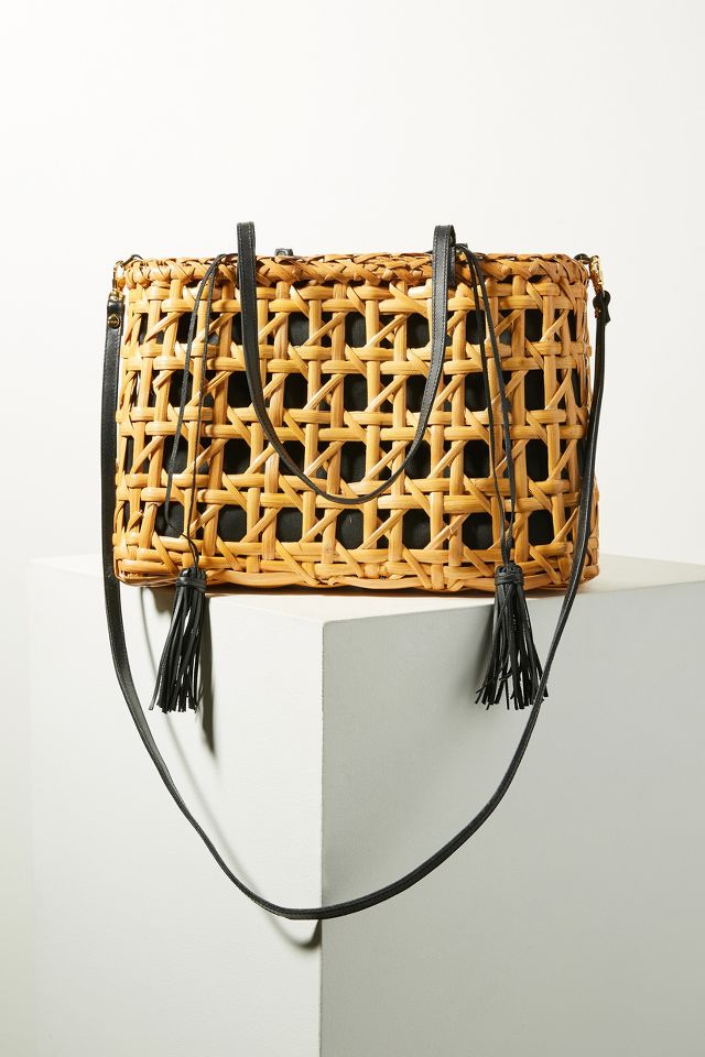 Aranaz Woven Charlie Tote Bag Anthropologie