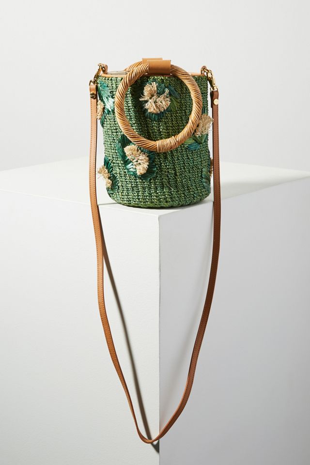 Aranaz Bianca Embroidered Bucket Bag #1