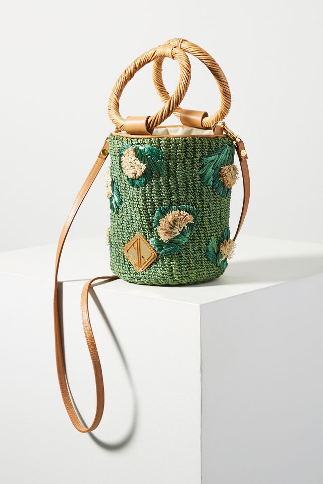 Aranaz Colour block Bead embellished Bucket Bag Farfetch 56 OFF