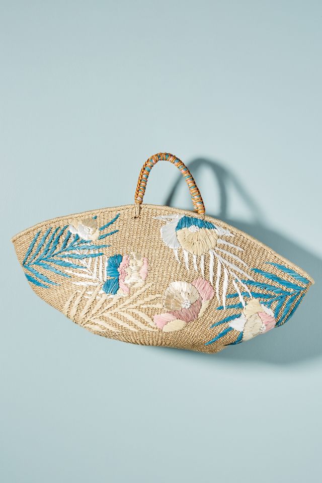 Straw hot sale bag anthropologie