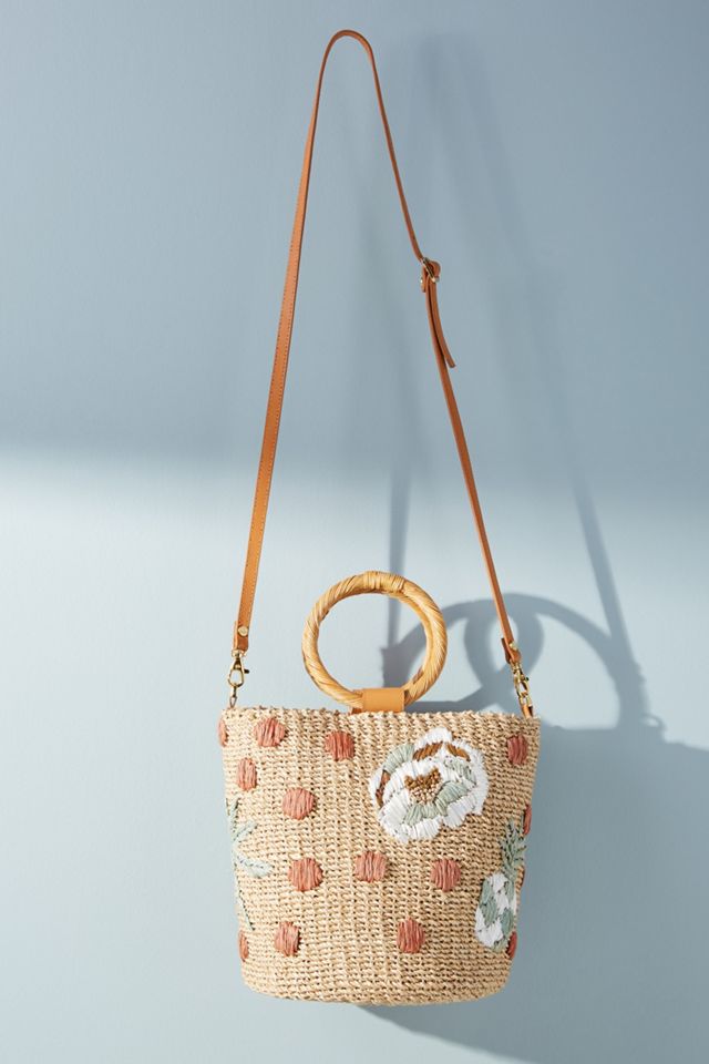 Aranaz Pomono Straw Bucket Bag | Anthropologie