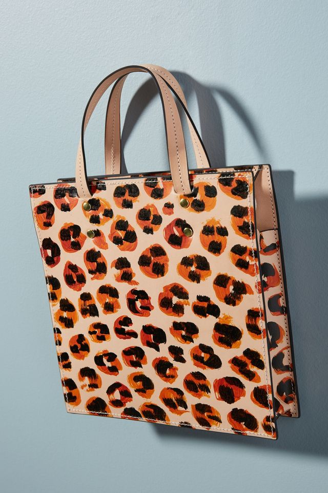 Anthropologie leopard tote hotsell