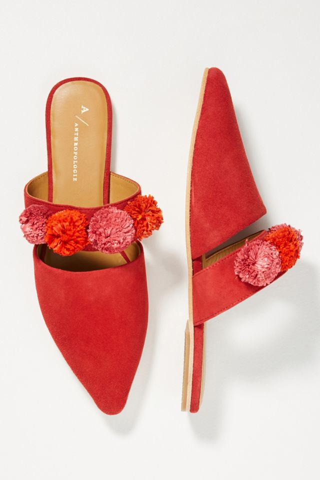 Anthropologie Pom-Strapped Slides #1