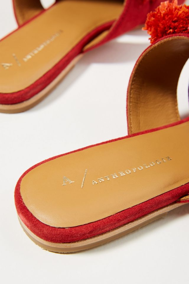 Anthropologie Pom-Strapped Slides #3