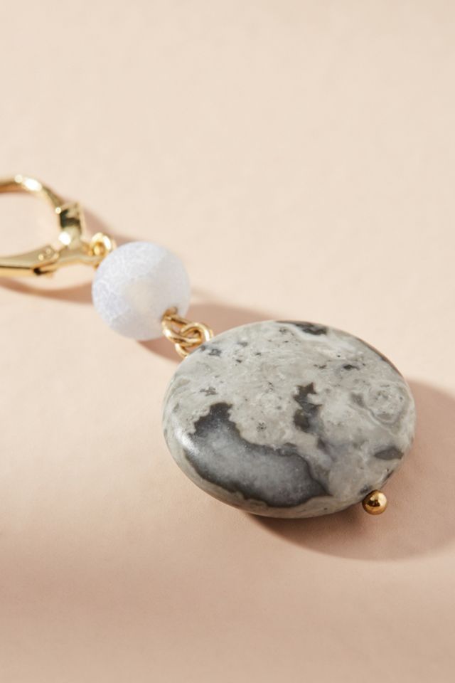 Speckled Stone Drop Earrings #1