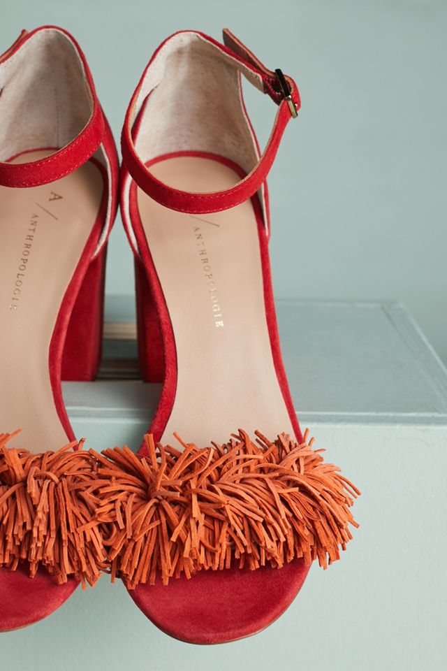 Anthropologie Pommed Heeled Sandals #1