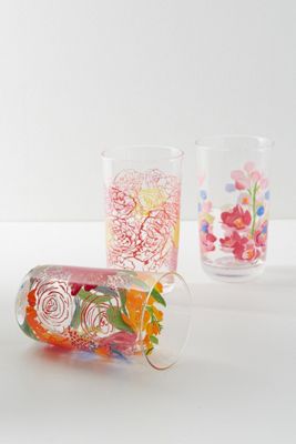 Paint + Petals Juice Glass