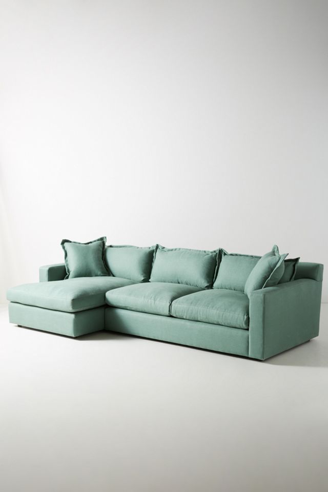 Belgian Linen Katina Chaise Sectional, Left #1