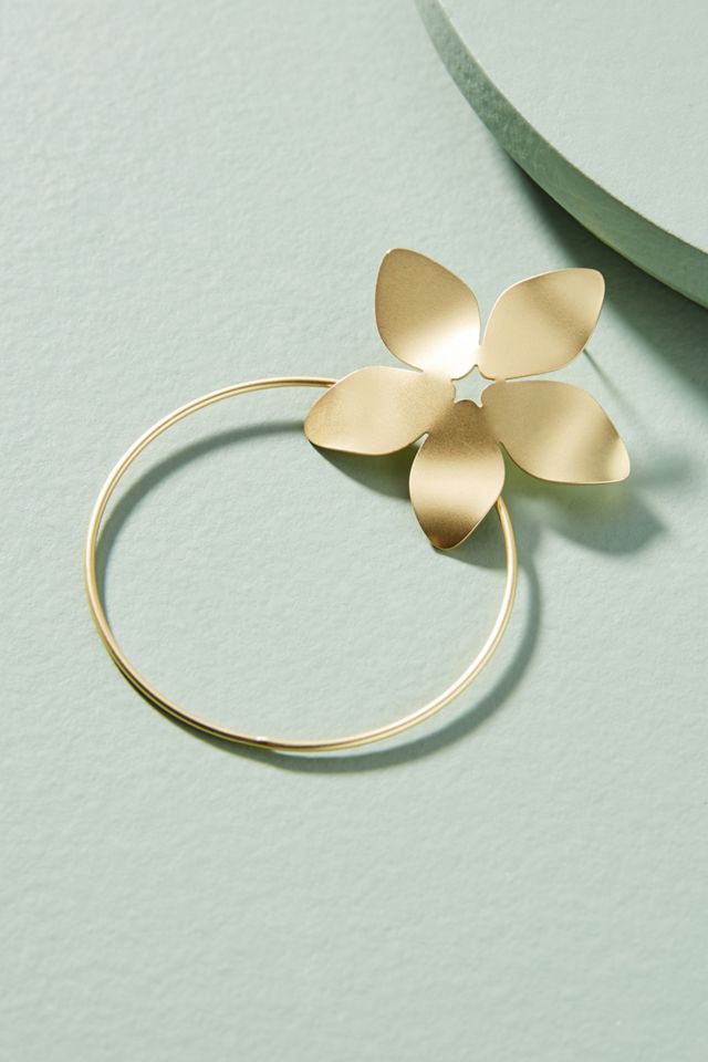 Hepatica Hooped Drop Earrings #1