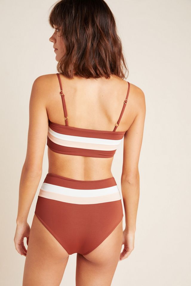 L Space Rebel Stripe Bandeau Bikini Top #1